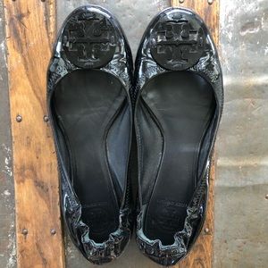 Tory Burch Black Patent Leather Ballet Flats 10.5